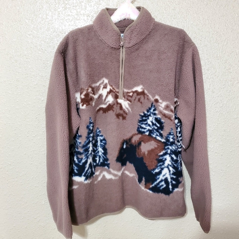 Old navy bison quarter zip fleece